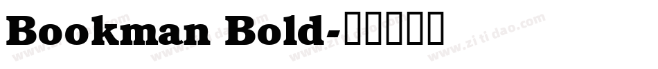 Bookman Bold字体转换